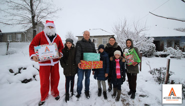 Acces Imobil a adus magia sărbătorilor de iarnă în casele copiilor din satul Rădoaia