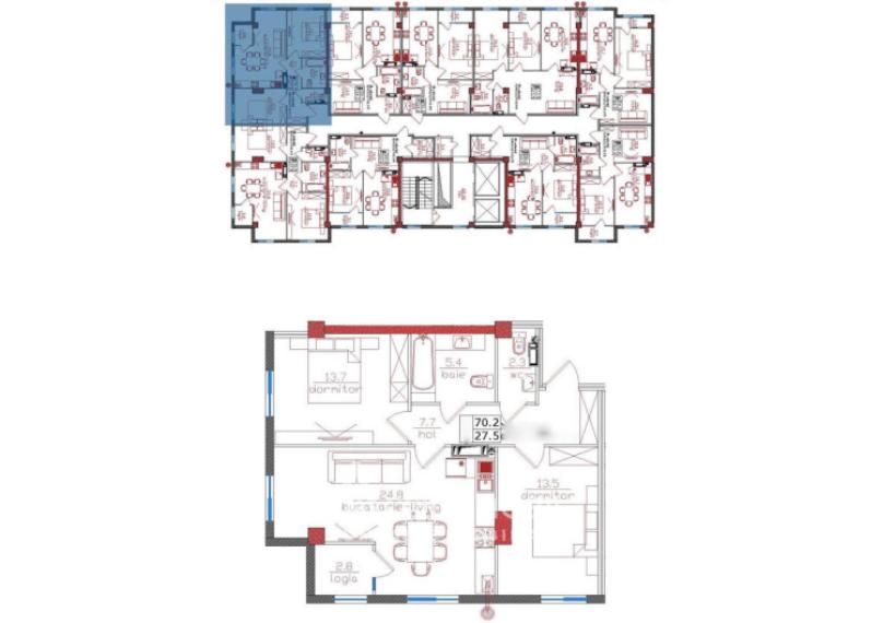 Estate invest!  ул. Н. М. Спэтару, Чеканы, 2 комнаты + гостиная. Белый вариант!: 5