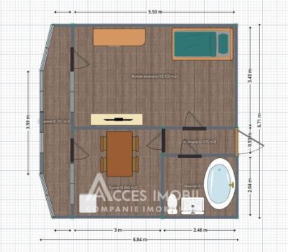 Ботаника, бул. Дачия, 1 комната! Середина дома!: 11