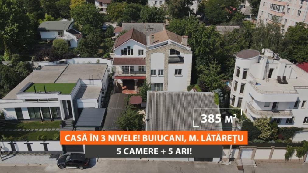 Chirie! Casă în 3 nivele! Buiucani, str. Maria Lătărețu, 383m2 + 5 ari! Euroreparație!: 0