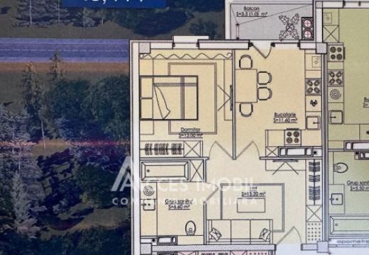 ESTATE BellaVista! str. Durlești, Dumbrava, 1 cameră + living. Varianta albă!: 6