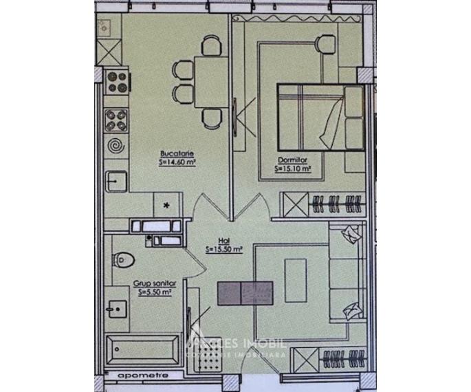 ESTATE BellaVista! Durlesti street, Dumbrava, 1 rooms + living. White version!: 7