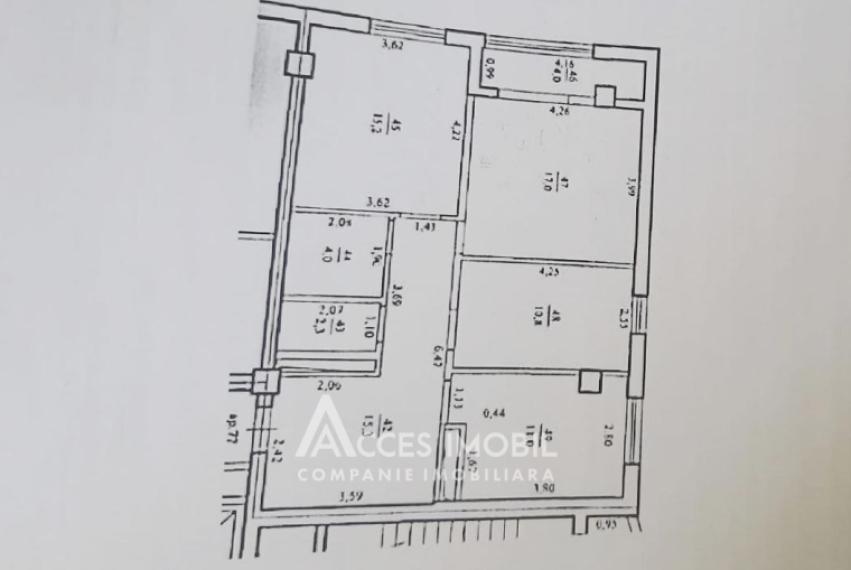 ExFactor! Botanica, str. Tudor Strișcă, 3 camere + living. Variantă Albă!: 10