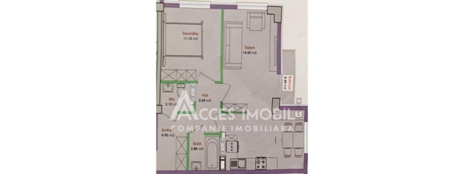 Nicons! Bloc Nou! Durlești, str. Cartușa, 2 camere + living. Variantă albă!: 1