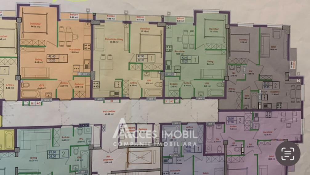 Nicons! Bloc Nou! Durlești, str. Cartușa, 2 camere + living. Variantă albă!: 2