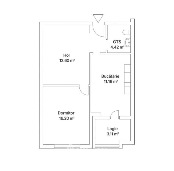 Bloc Nou! Telecentru, șos. Hâncești, 1 cameră + living! Variantă albă!: 4