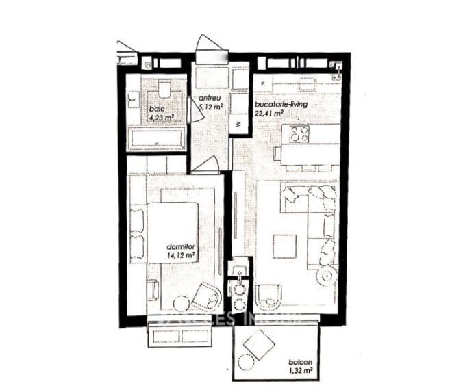 DMZ Home Construct! Botanica, bd. Dacia, 1 cameră + living! Variantă albă!: 7