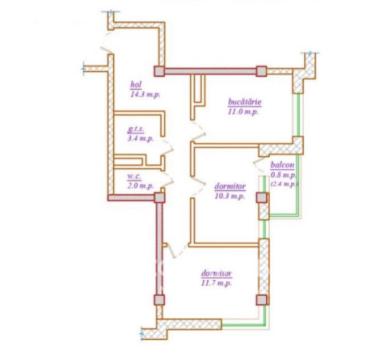 IsraGrup! Bloc Nou! Durlești, str. Cartușa, 2 camere. Variantă albă!: 4