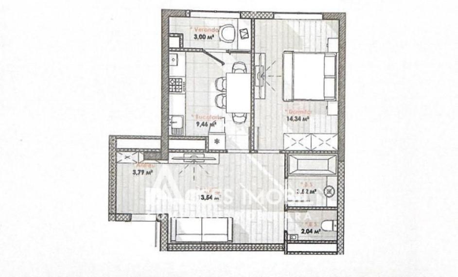 SMART HOME! Lagmar! Rascani, Calea Moșilor street, 1 room + living. White version!: 1