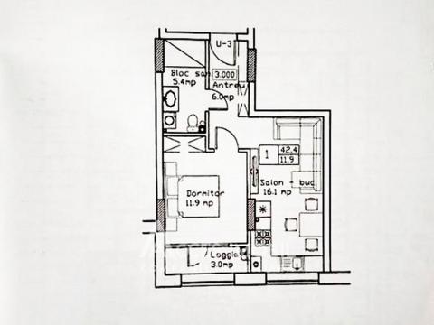 Новострой! Чореску, ул. Теилор, 1 комнатa + гостиная. Белый Вариант!: 10