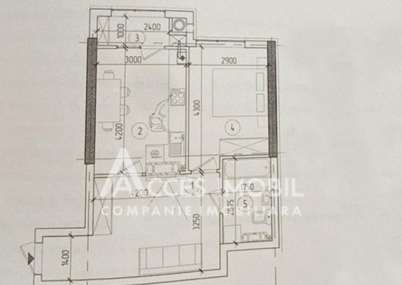 Bloc Nou! Durlești, str. N. Dimo, 1 cameră + living. Variantă albă!: 6