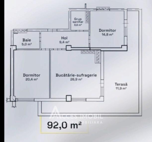Inamstro! Penthouse! Buiucani, str. Calea Ieșilor, 2 camere + living. Reparație Premium!: 18