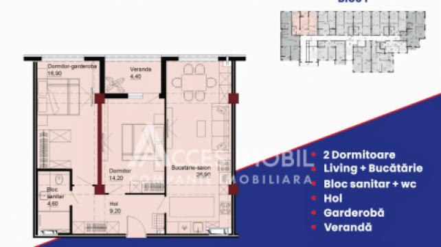 Estate Invest! New Block! Durlesti, Ialoveni  street, 2 rooms + living. Euro Repair!: 14