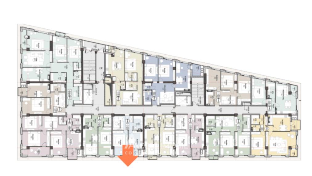 Bloc Nou! Durlești, str. N. Dimo, 1 cameră + living. Variantă albă!: 2