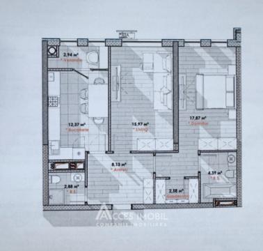 Lagmar! Residential neighborhood SOLARIS! Telecentru, Hincesti street, 2 room! White Version!: 3