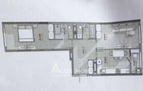 Lagmar! Cartierul rezidențial SOLARIS! Telecentru, șos. Hâncești, 2 camere! Varianta Albă!: 3