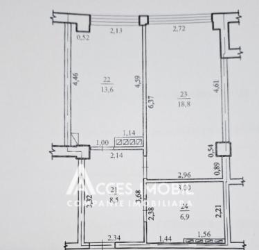 Inamstro! Buiucani, str. Calea Ieșilor, 1 cameră + living. Variantă albă!: 2