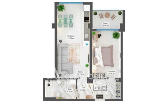 Inamstro! Ginta Latina street, Ciocana, 1 room. White Version!: 4