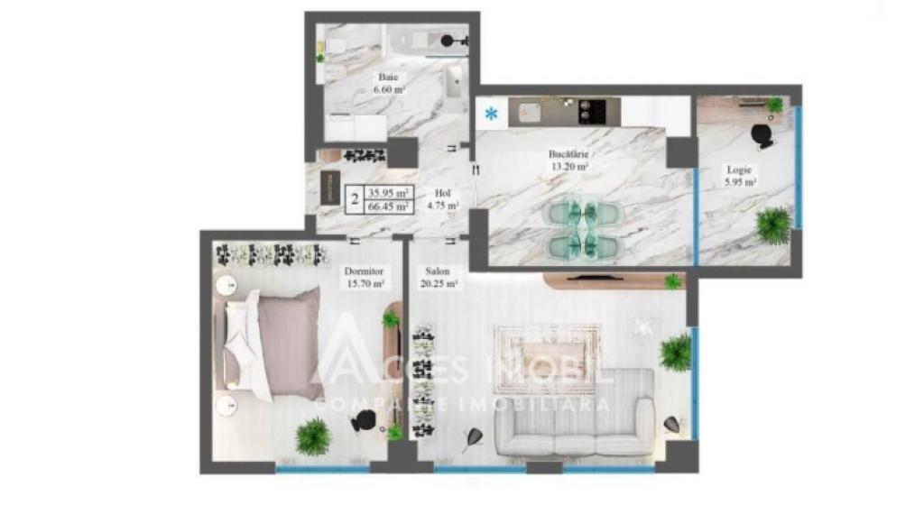 Inamstro! Ginta Latina street, Ciocana, 2 rooms. White Version!: 4