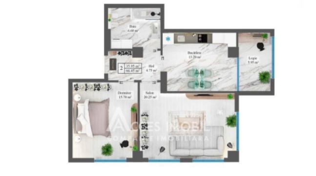 Inamstro! Ginta Latina street, Ciocana, 2 rooms. White Version!: 4