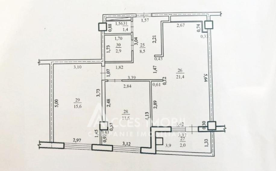OASIS! Bogdan Voievod street, Riscani, 2 rooms + living. White version!: 2