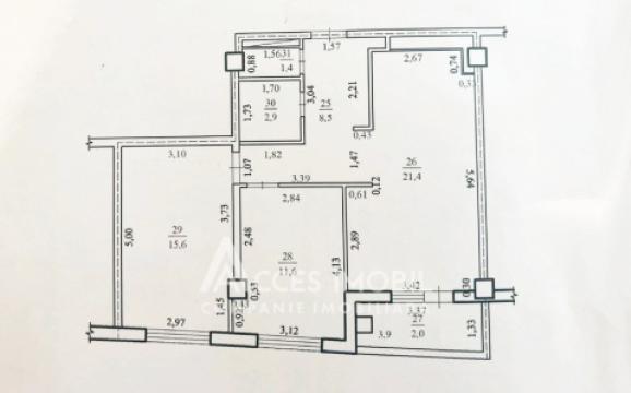 OASIS! Bogdan Voievod street, Riscani, 2 rooms + living. White version!: 2