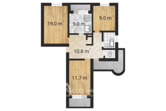 str. Petru Zadnipru, Ciocana, 3 camere. Euroreparație! Bilaterală!: 17