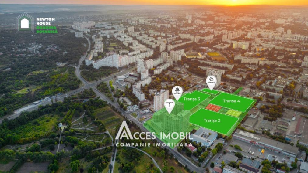 Newton House! Ботаника, ул. Грэдина Ботаникэ, 1 комнатa. Белый Вариант!: 11