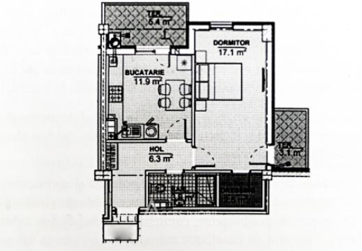 Satul German! Botanica, str. Europa, 1 cameră. Variantă Albă!: 6