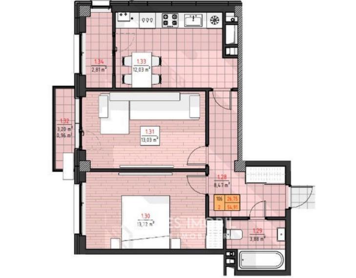 Solomon Construct! Телецентр, ул. Яловень, 2 комнаты! Белый Вариант!: 5