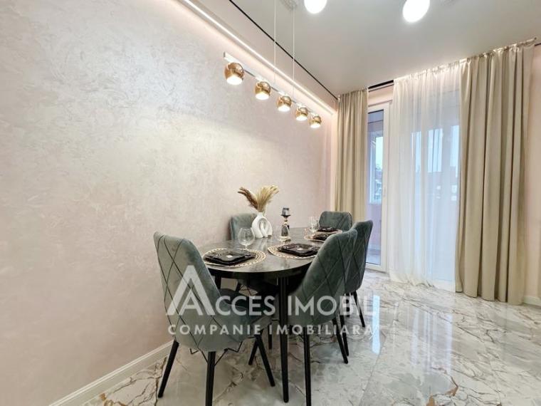 Bloc Nou! str. Cartușa, Durlești, 2 camere + living. Reparație Premium!: 4