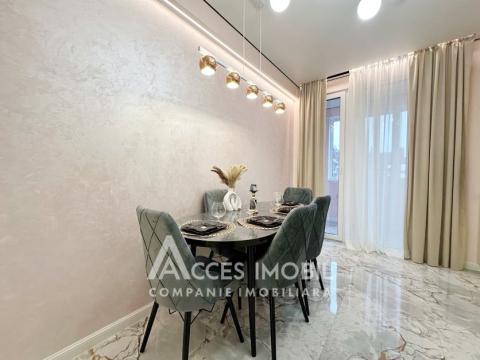 Bloc Nou! str. Cartușa, Durlești, 2 camere + living. Reparație Premium!: 4