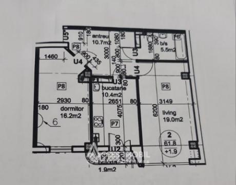 Boiar House! Bloc Nou! Durlești, str. Nicolae Dimo, 2 camere. Variantă albă!: 11