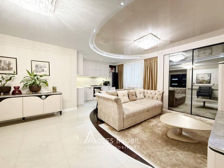 Basconslux! Bloc Nou! Centru, str. Lev Tolstoi, 2 camere + living! Euroreparație!: 2