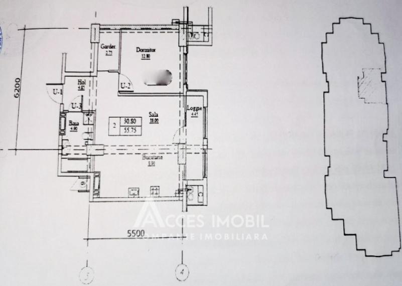 Newton House! Botanica, str. Grădina Botanică, 1 cameră + living. Variantă Albă!: 1