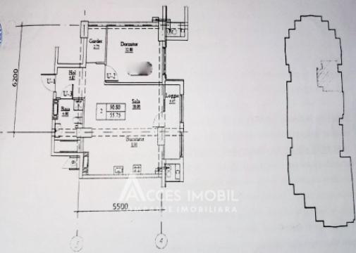 Newton House! Botanica, str. Grădina Botanică, 1 cameră + living. Variantă Albă!: 1