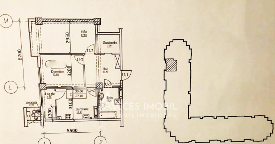 Newton House! Botanica, Gradina Botanica street, 2 rooms + living. White Version!: 1