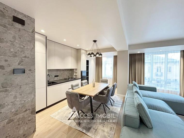 Chirie! Bloc nou! Centru, str. M.Varlaam, 2 camere + living! Euroreparație!: 1