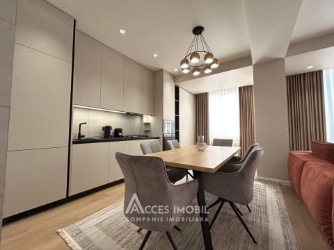 Chirie! Bloc nou! Centru, str. M.Varlaam, 2 camere + living! Euroreparație!: 4