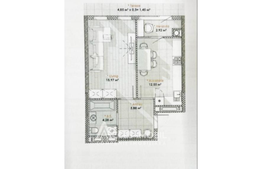 Bloc Nou! Telecentru, șos. Hâncești, 1 cameră + living. În Construcție!: 4