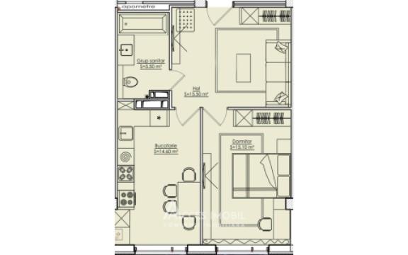 ESTATE BellaVista! Durlesti street, Dumbrava, 1 room + living. White version!: 6