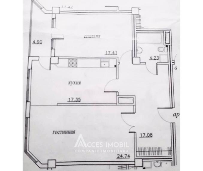 Новострой! Телецентр, ул. Пьетрарилор, 2 комнаты + гостиная! Белый вариант!: 3