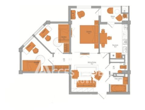 Braus Millennium Park! Bloc Nou! Telecentru, șos. Hâncești, 3 camere + living! Variantă albă!: 2