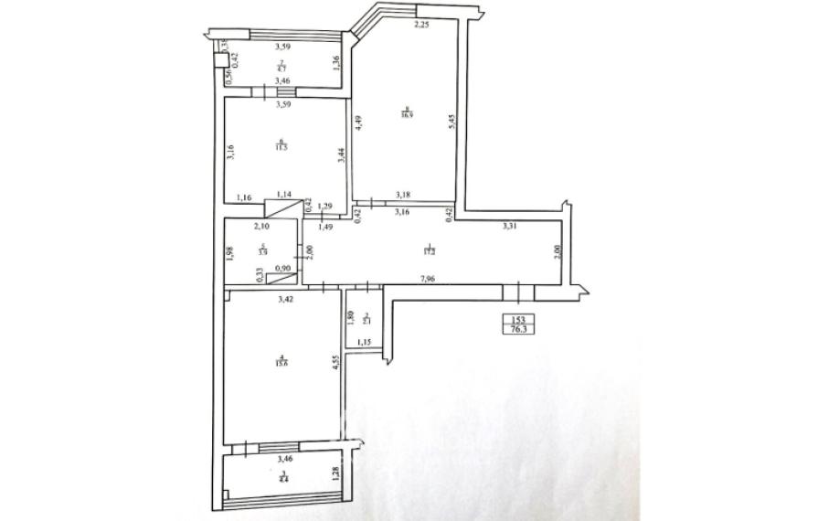 Glorinal! str. Calea Orheiului, Poșta Veche, 2 camere + living. Variantă albă!: 1