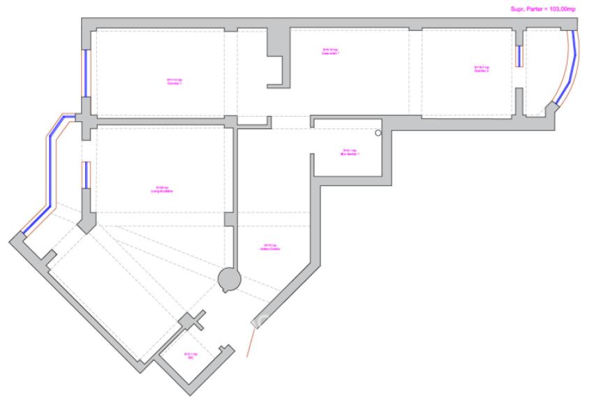 Penthouse! Kirsan! Botanica, str. N. Titulescu, 4 camere + living. Variantă albă! + Terasă(28m2)!: 17