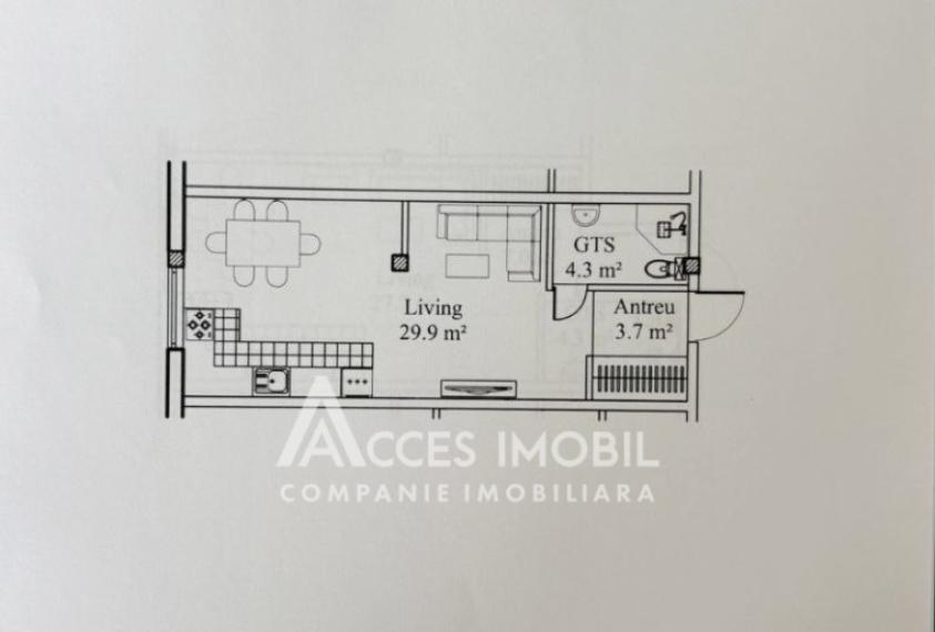 New block! Ciorescu, Alexei Mateevici street, 1 room + living. White version!: 5