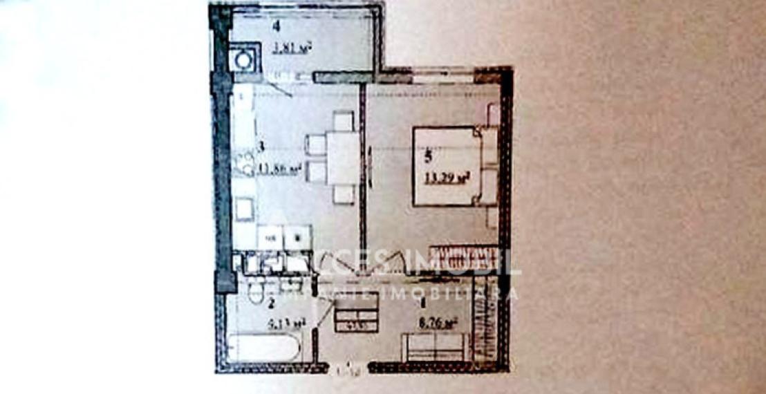 Lagmar! str. Ceucari, Poșta Veche, 1 cameră + living. Variantă albă!: 4