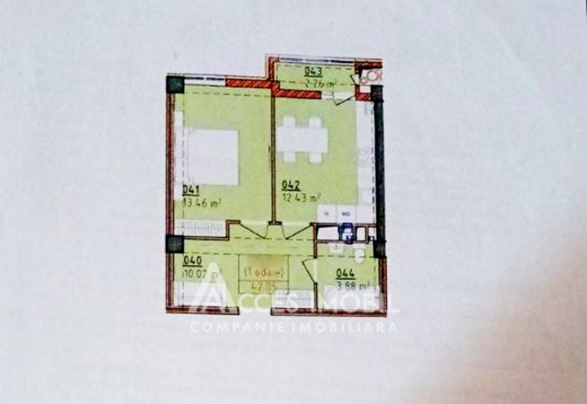 Lagmar! str. Ceucari, Poșta Veche, 1 cameră + living. Variantă albă!: 4