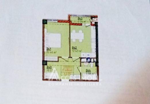 Lagmar! str. Ceucari, Poșta Veche, 1 cameră + living. Variantă albă!: 4