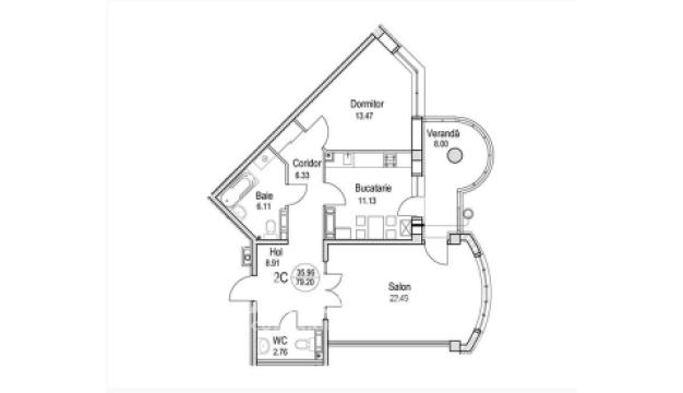 Reconscivil! Botanica, str. Nikolai Zelinski, 2 camere + living. Euroreparație!: 16